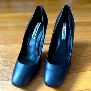 Karl Lagerfeld square toe pump